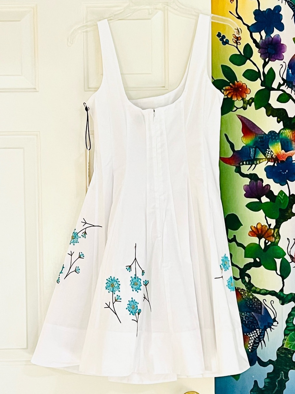 NWT Staud Wells Beaded Mini Dress Embroidered Dandelion White - Picture 15 of 16